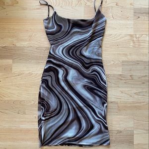 Brown Marble Dress, Windsor, Size Small